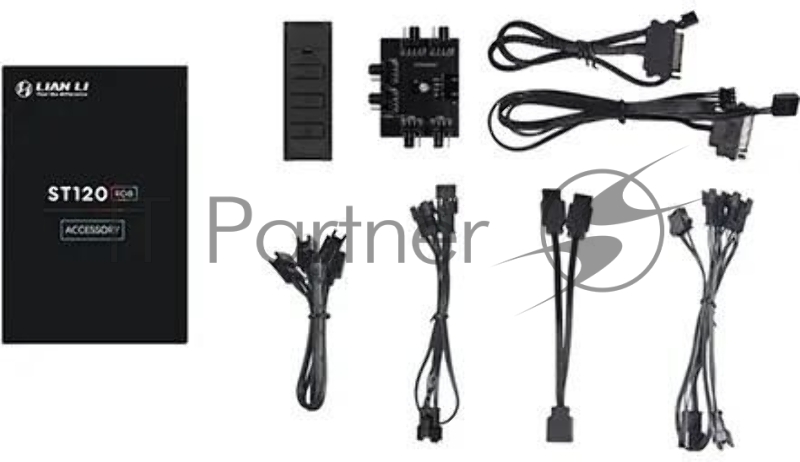 Вентилятор для корпуса Lian-Li ST120 ARGB 120х120x25 черный 4-pin 32.0дБ (упак.:3шт) (G99.12ST3B.00) Ret