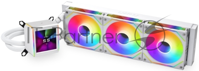 Система водяного охлаждения Lian-Li Galahad II LCD 360 SL-INF ARGB Soc-AM5/AM4/1151/1200/1700 белый 4-pin 29dB Al+Cu LCD Ret (G89.GA2ALCD36INW.00)