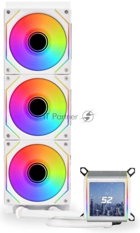 Система водяного охлаждения Lian-Li Galahad II LCD 360 SL-INF ARGB Soc-AM5/AM4/1151/1200/1700 белый 4-pin 29dB Al+Cu LCD Ret (G89.GA2ALCD36INW.00)