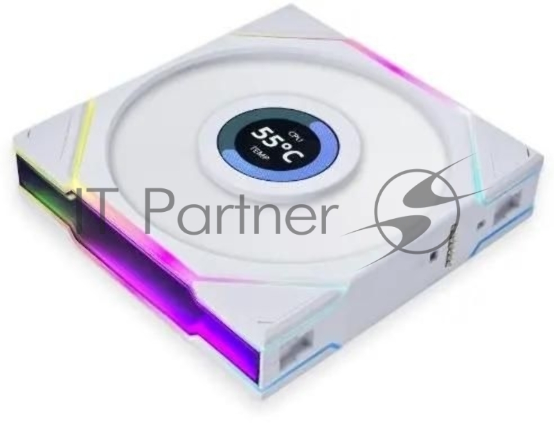 Вентилятор для корпуса Lian-Li Uni Fan TL 120 LCD Reverse ARGB 120х120x28 белый 7-pin 31дБ (G99.12RTLLCD1W.00) Ret