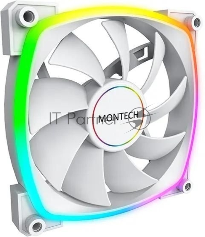 Вентилятор для корпуса Montech AX140 ARGB 140х140x25 белый 4-pin 27.9дБ (AX140 PWM WHITE) Ret