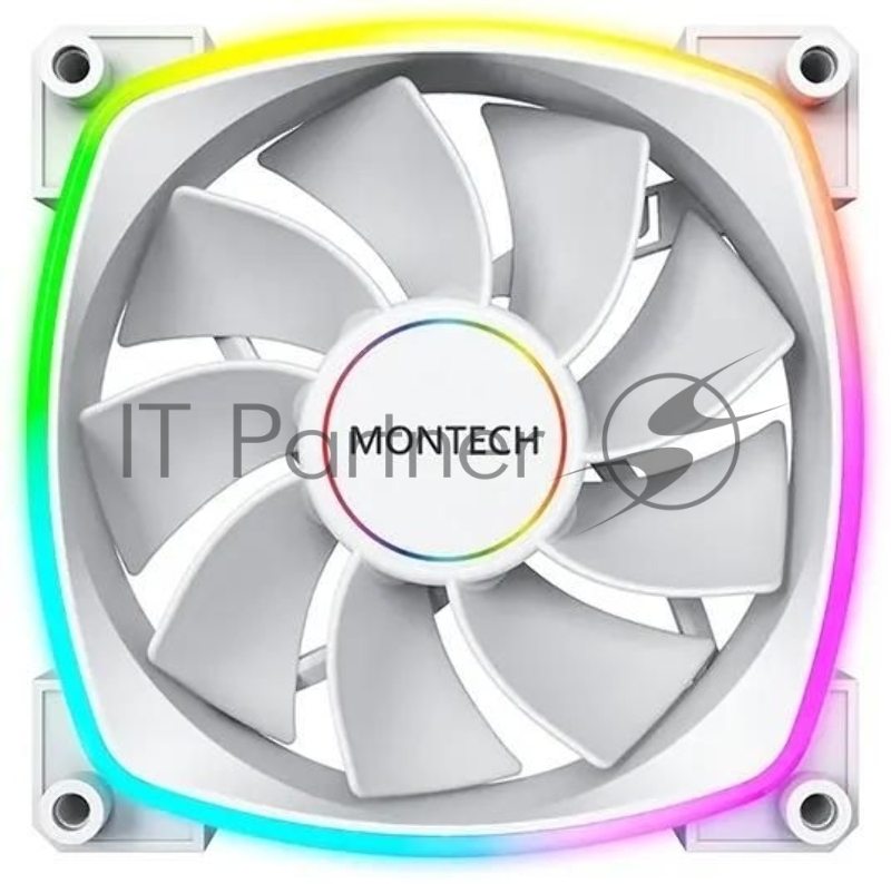 Вентилятор для корпуса Montech RX140 Reverse ARGB 140х140x25 белый 4-pin 27.9дБ (RX140 PWM WHITE) Ret