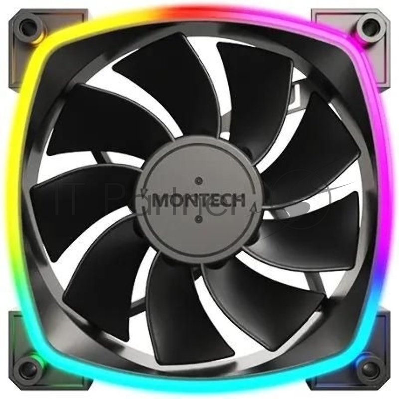 Вентилятор для корпуса Montech RX120 Reverse ARGB 120х120x25 черный 4-pin 27дБ (RX120 PWM BLACK) Ret