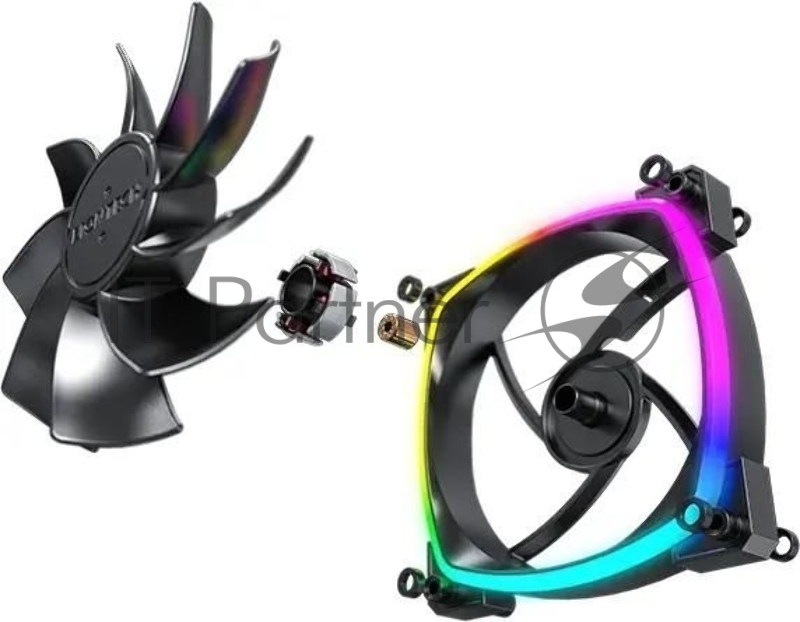 Вентилятор для корпуса Montech RX120 Reverse ARGB 120х120x25 черный 4-pin 27дБ (RX120 PWM BLACK) Ret