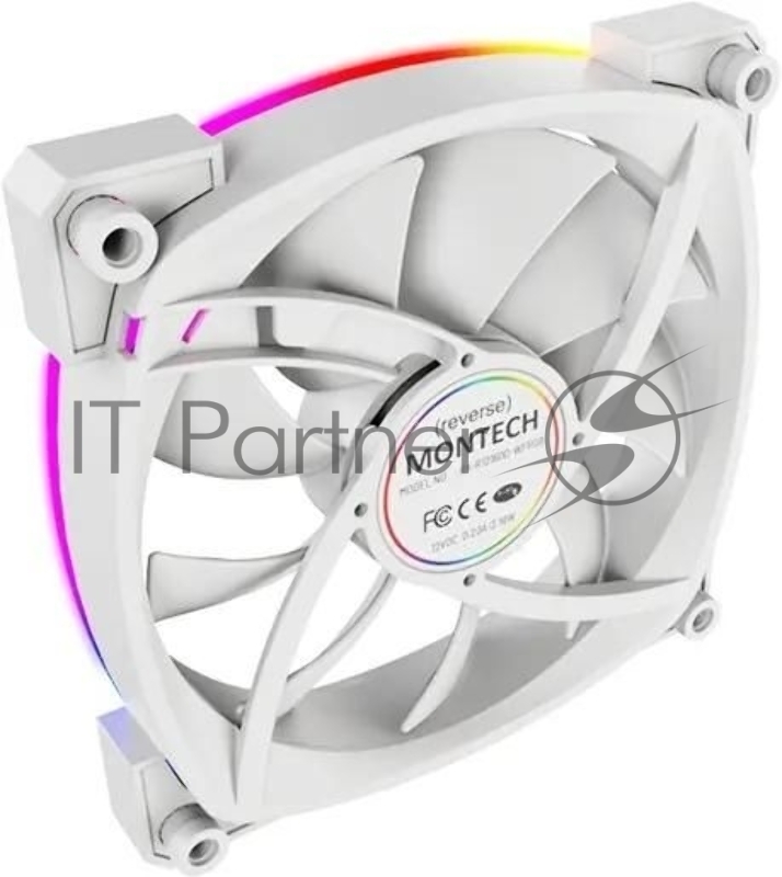 Вентилятор для корпуса Montech RX120 Reverse ARGB 120х120x25 белый 4-pin 27дБ (RX120 PWM WHITE) Ret