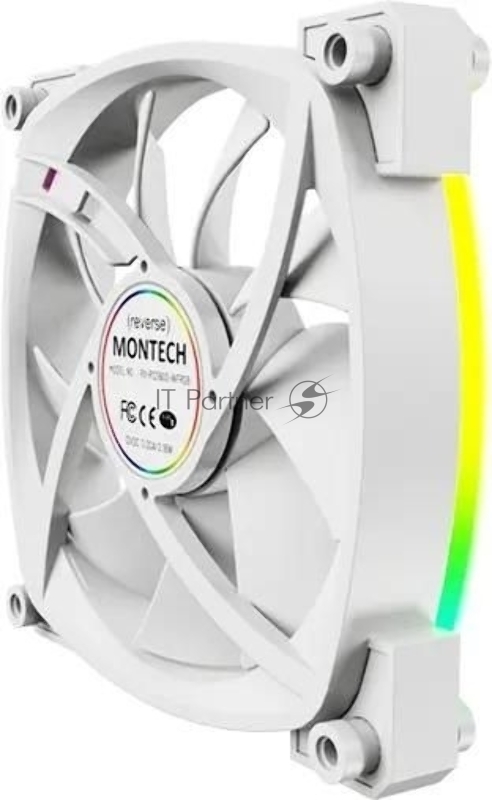 Вентилятор для корпуса Montech RX120 Reverse ARGB 120х120x25 белый 4-pin 27дБ (RX120 PWM WHITE) Ret