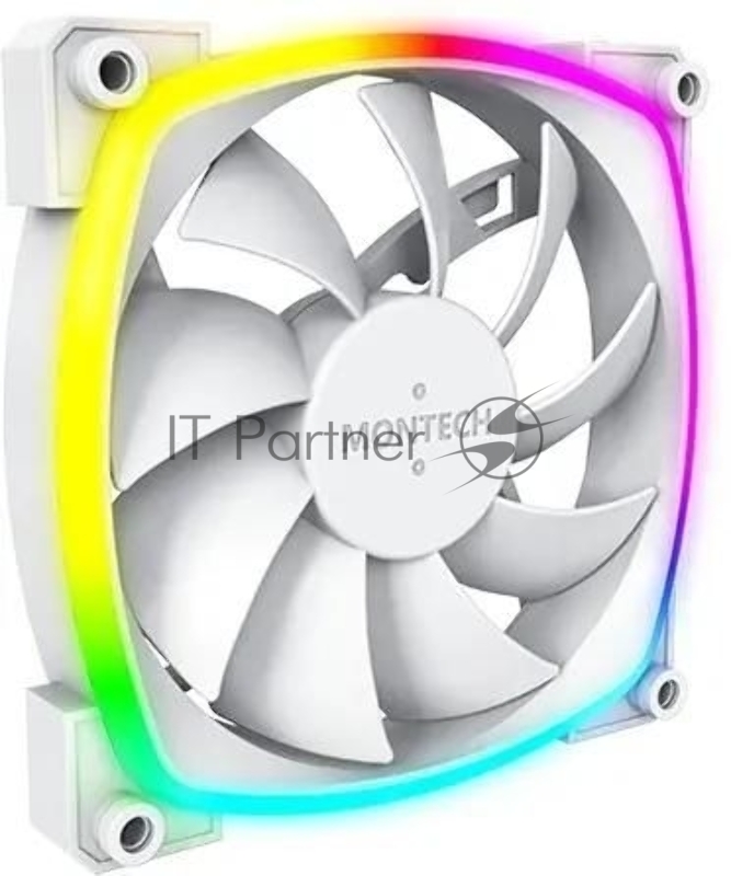 Вентилятор для корпуса Montech AX120 ARGB 120х120x25 белый 4-pin 27дБ (упак.:3шт) (AX120 PWM WHITE 3 IN 1) Ret