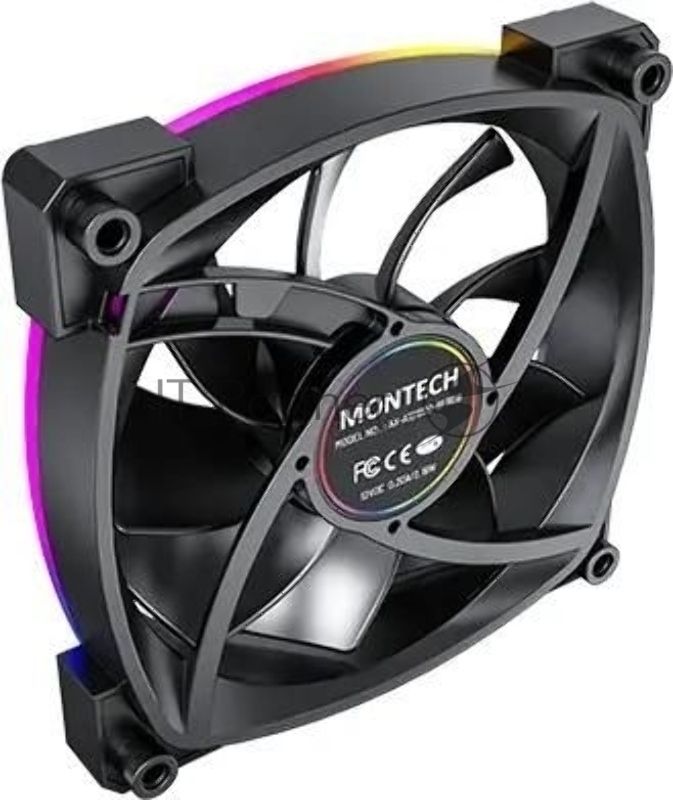 Вентилятор для корпуса Montech AX120 ARGB 120х120x25 черный 4-pin 27дБ (AX120 PWM BLACK) Ret
