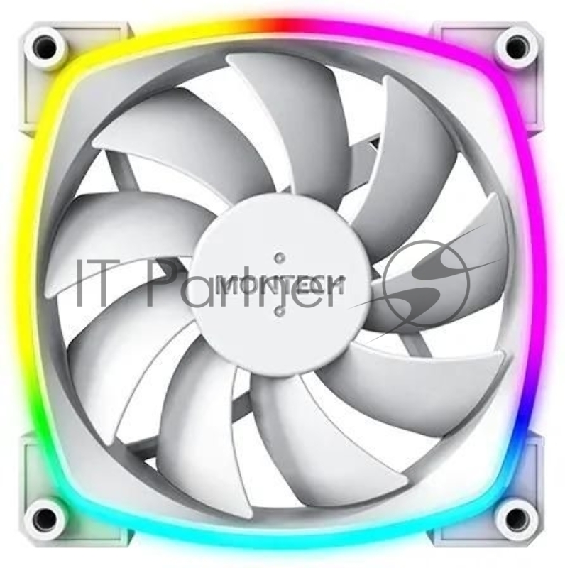 Вентилятор для корпуса Montech AX120 ARGB 120х120x25 белый 4-pin 27дБ (AX120 PWM WHITE) Ret