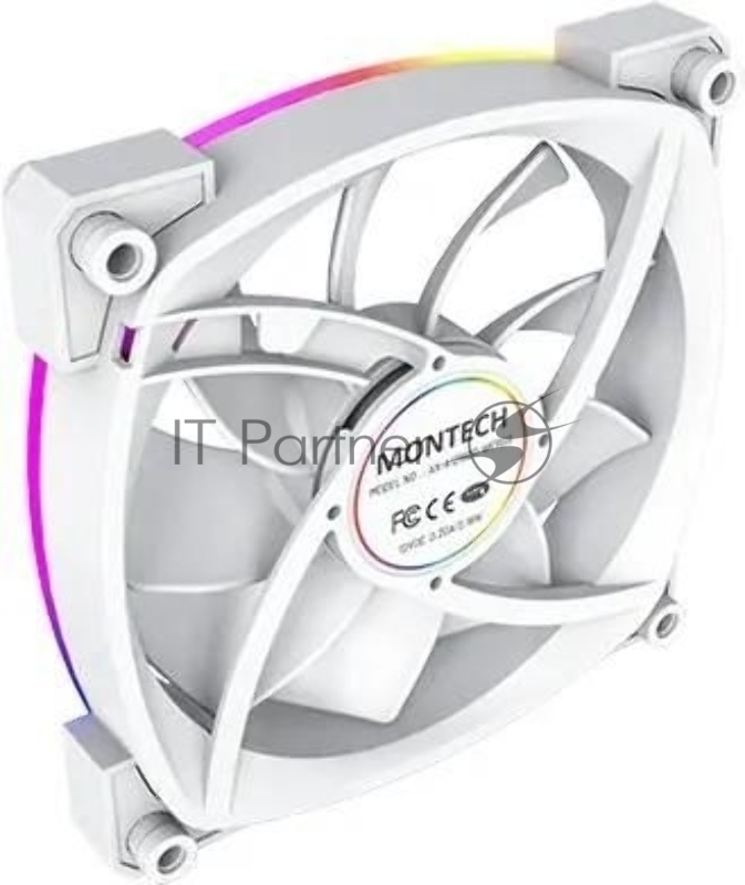 Вентилятор для корпуса Montech AX120 ARGB 120х120x25 белый 4-pin 27дБ (AX120 PWM WHITE) Ret