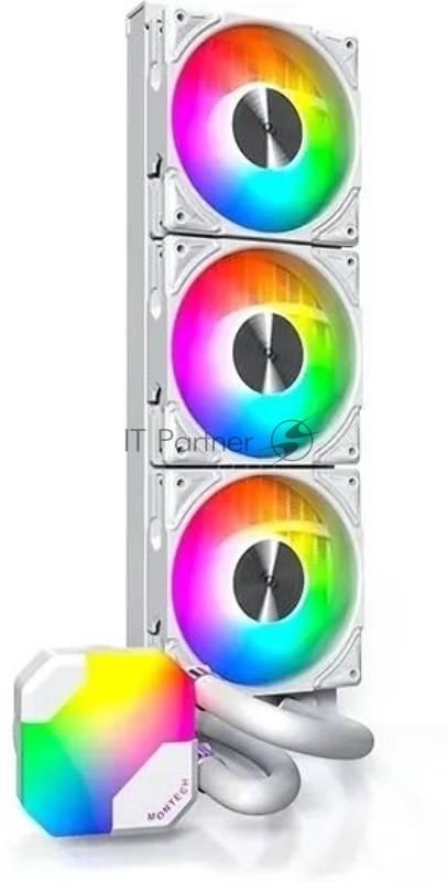 Система водяного охлаждения Montech HyperFlow 360 ARGB Soc-AM5/AM4/1151/1200/2066/1700 белый 4-pin Al+Cu Ret (HYPERFLOW ARGB 360 WHITE)