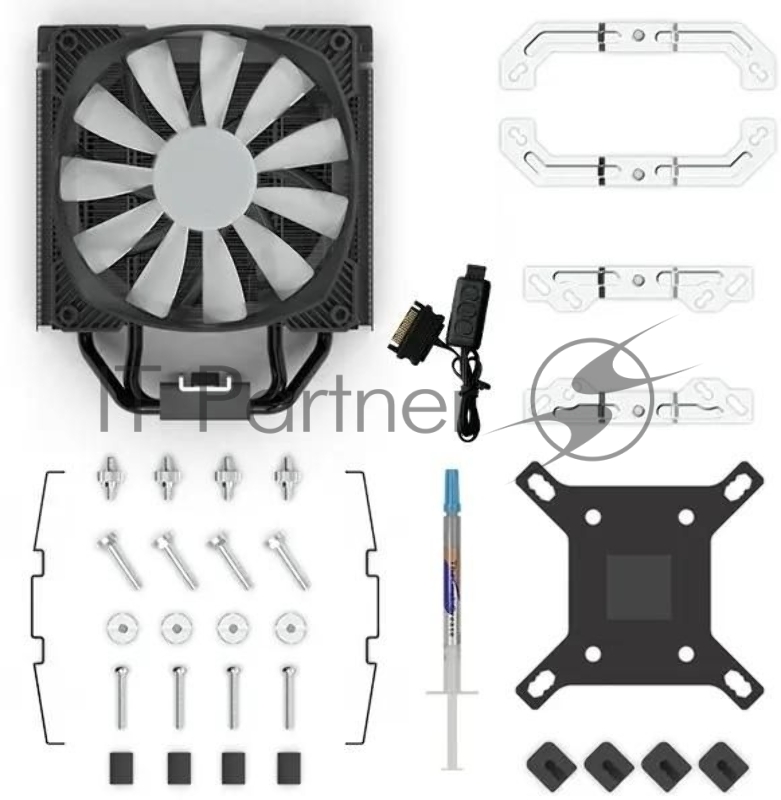 Устройство охлаждения (кулер) MONTECH Air Cooler 210 ARGB Soc-AM5/AM4/1151/1200/1700 черный 4-pin Al+Cu 210W Ret (AIR COOLER 210 ARGB)
