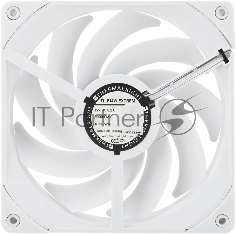 Вентилятор для корпуса Thermalright TL-B14W Extreme 140х140x25 белый 4-pin 31.4дБ (упак.:1шт) (TL-B14W-EX) Ret