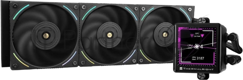 Система водяного охлаждения Thermalright Frozen Vision 360 ARGB Soc-AM5/AM4/1151/1200/2066/201 черный 4-pin 27dB Al LCD Ret (F-VISION-360-BL)