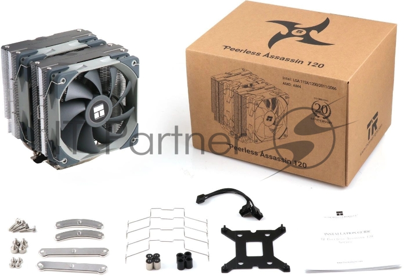 Устройство охлаждения(кулер) Thermalright Peerless Assassin 120 серый Soc-AM5/AM4/1151/1200/1700 серый 4-pin 25.6dB Al+Cu 750gr Ret (PA120)