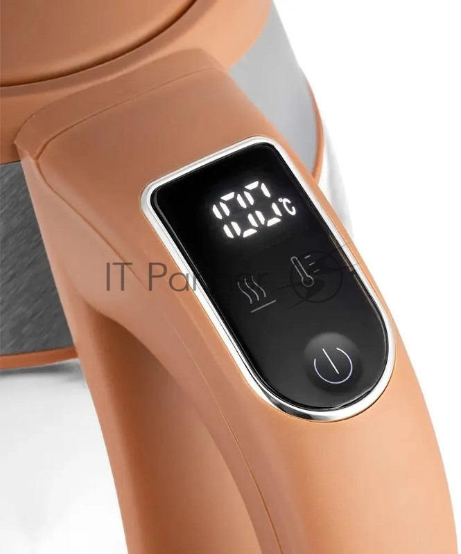 Чайник электрический Kitfort КТ-6661 оранжевый/серебристый