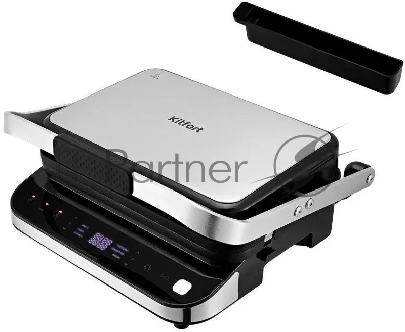 Электрогриль Kitfort КТ-1682 черный/серебристый