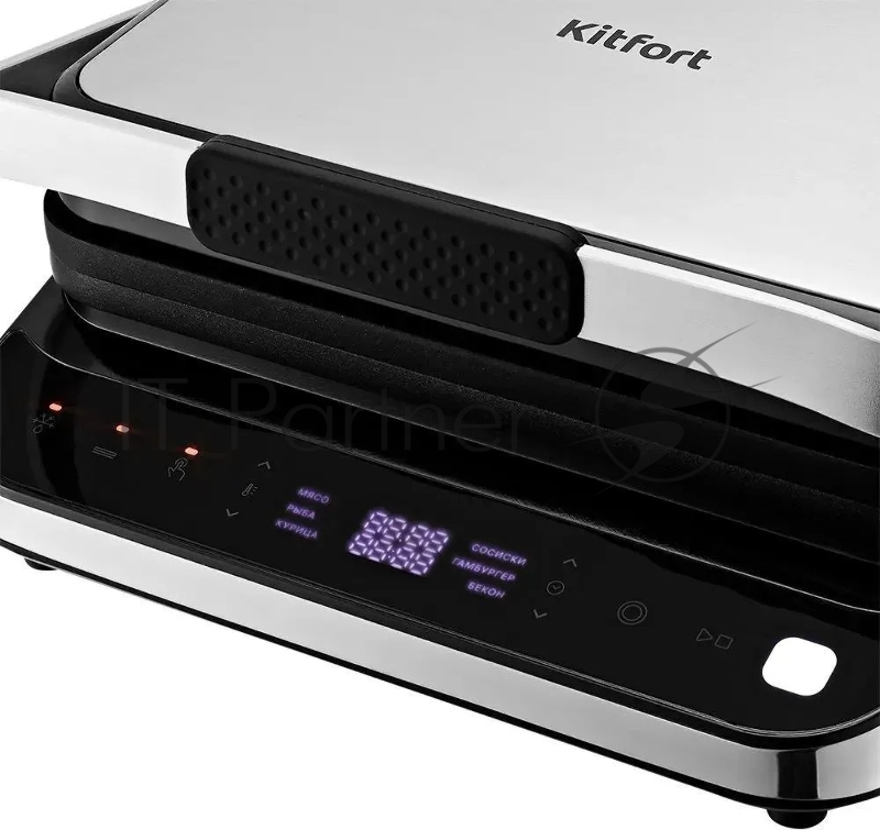 Электрогриль Kitfort КТ-1682 черный/серебристый