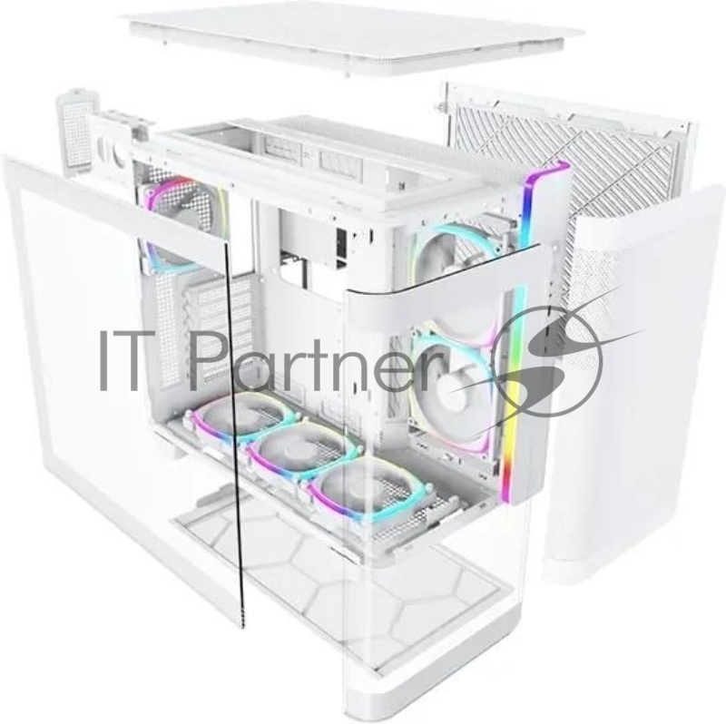 Корпус Montech King 95 Pro белый без БП ATX 4x120mm 2x140mm 2xUSB3.0 1xUSB3.1 audio bott PSU