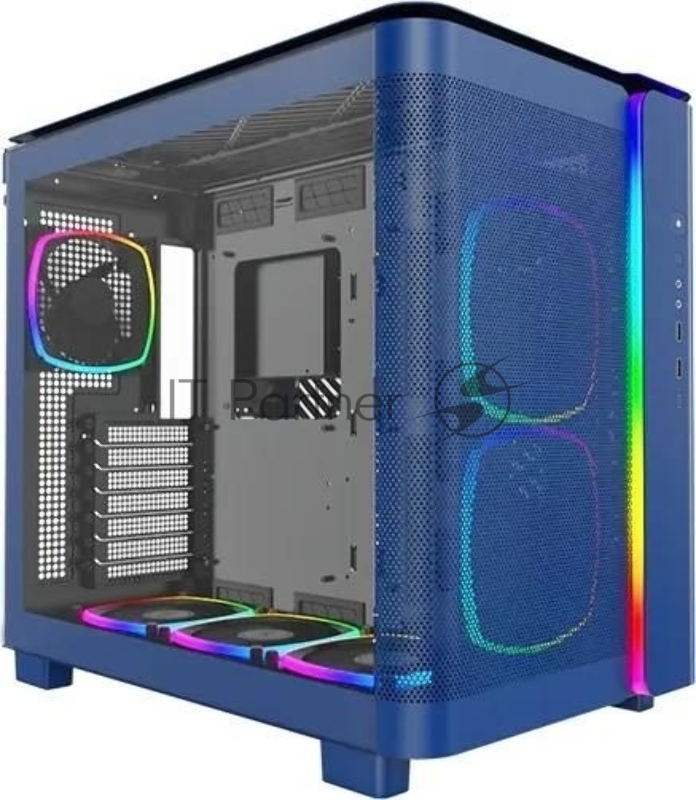 Корпус Montech King 95 Pro голубой без БП ATX 4x120mm 2x140mm 1x180mm 2xUSB3.0 audio bott PSU
