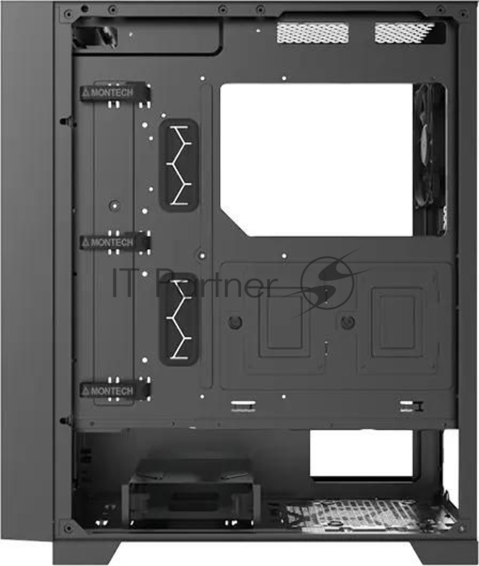 Корпус Montech AIR 1000 LITE черный без БП ATX 1x120mm 3x140mm 2xUSB3.0 1xUSB3.1 audio bott PSU