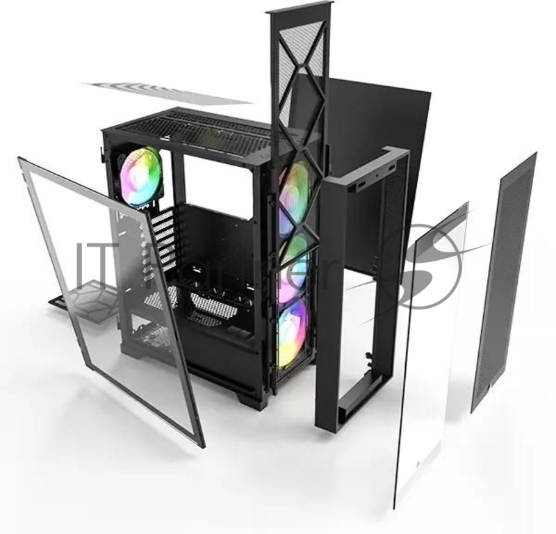 Корпус Montech AIR 1000 PREMIUM черный без БП ATX 1x120mm 3x140mm 2xUSB3.0 audio bott PSU