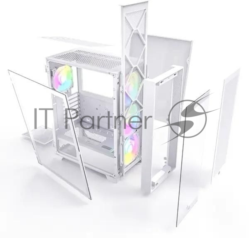 Корпус Montech AIR 1000 PREMIUM белый без БП ATX 1x120mm 3x140mm 2xUSB3.0 1xUSB3.1 audio bott PSU