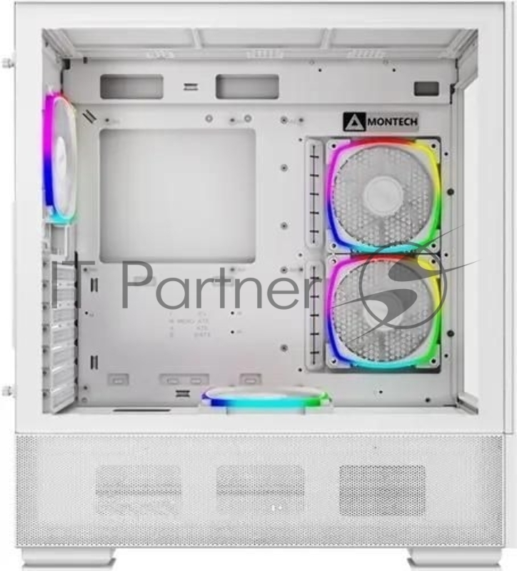 Корпус Montech SKY TWO белый без БП ATX 3x140mm 2xUSB3.0 1xUSB3.1 audio bott PSU
