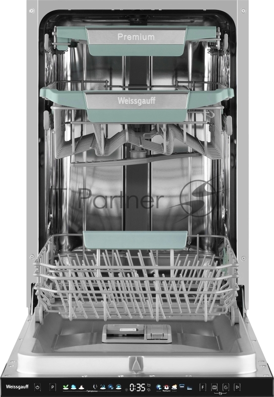 Встраиваемая посудомоечная машина Weissgauff BDW 4160 Ultra Real Autoopen Infolight, узкая