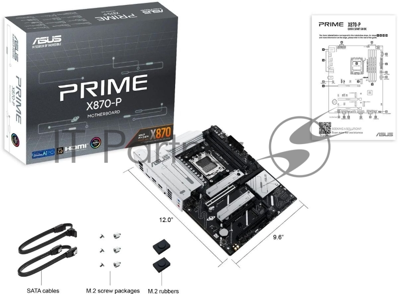 Материнская плата Asus PRIME X870-P SocketAM5 AMD X870 4xDDR5 ATX AC`97 8ch(7.1) 2.5Gg RAID+HDMI