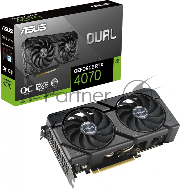 Видеокарта Asus PCI-E 4.0 DUAL-RTX4070-O12GD6-EVO NVIDIA GeForce RTX 4070 12Gb 192bit GDDR6X 2520/21000 HDMIx1 DPx3 HDCP Ret
