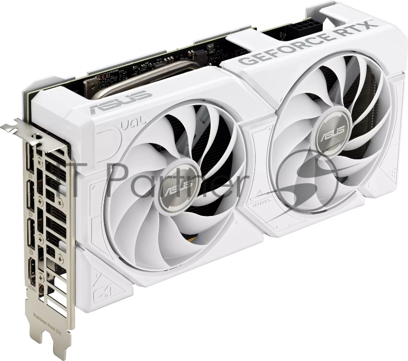 Видеокарта Asus PCI-E 4.0 DUAL-RTX4060-O8G-EVOWHITE NVIDIA GeForce RTX 4060 8Gb 128bit GDDR6 2505/17000 HDMIx1 DPx3 HDCP Ret