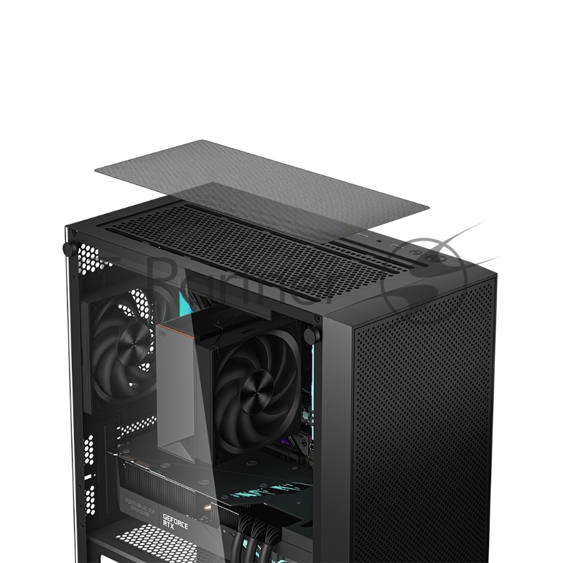 Корпус без блока питания/ PCCOOLER C3B310 BK, Mesh Mid Tower, Black, TG, 0.4 SPCC, no fans mATX, mITX 160/340/170mm 1x2.5, 2x3.5, 5xPCI 2xUSB-A 2.0, 1xUSB-A 3.0 386x200x440mm
