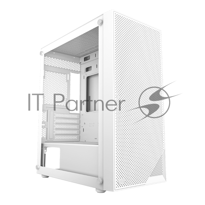 Корпус без блока питания/ PCCOOLER C3B310 WH, Mesh Mid Tower, White, TG, 0.4 SPCC, no fans mATX, mITX 160/340/170mm 1x2.5, 2x3.5, 5xPCI 2xUSB-A 2.0, 1xUSB-A 3.0 386x200x440mm