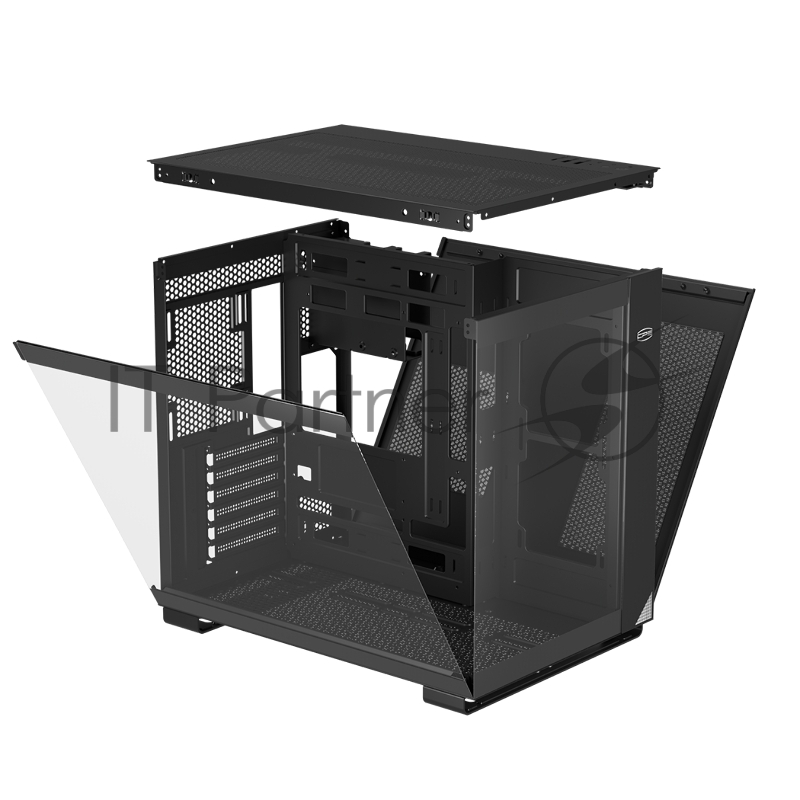 Корпус без блока питания/ PCCOOLER C3 T500 BK, Panoramic Mid Tower, Black, TG, 0.7 SPCC, no fans ATX, mATX, mITX 175/400/200mm 1x2.5, 2x3.5, 6xPCI 1xUSB-C 3.1, 2xUSB-A 3.0 415x295x368mm