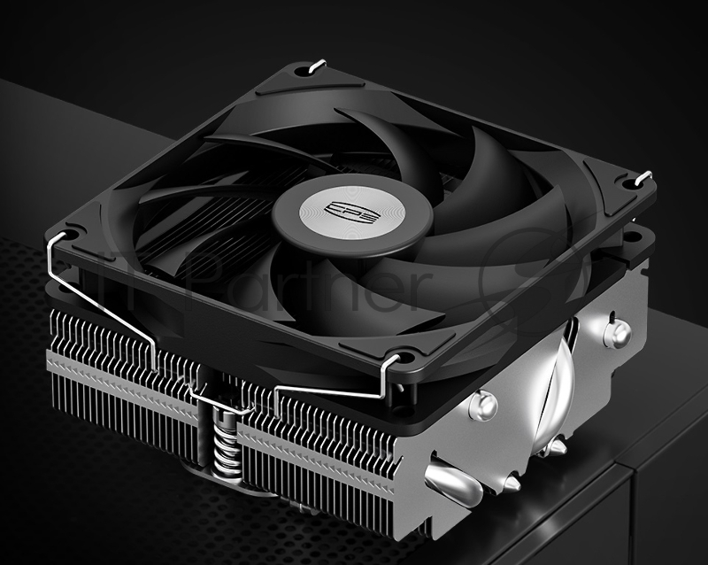 Кулер для процессора/ PCCooler RC400-53 (125W, 4-pin PWM, 53.5mm, Al/Cu, 4x6mm, 1x92mm, 43CFM, 31.2dBA, 2700RPM, S: 1851/1700/1200/20XX/115X, AM5/AM4, silver, black)