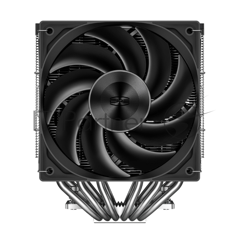 Кулер для процессора/ PCCooler RZ620 BK (260W, 4-pin PWM, 157.5mm, Al/Cu, 6x6mm, 1x120mm, 86.73CFM, 32dBA, 2200RPM, S: 1851/1700/1200/115X, AM5/AM4, black)