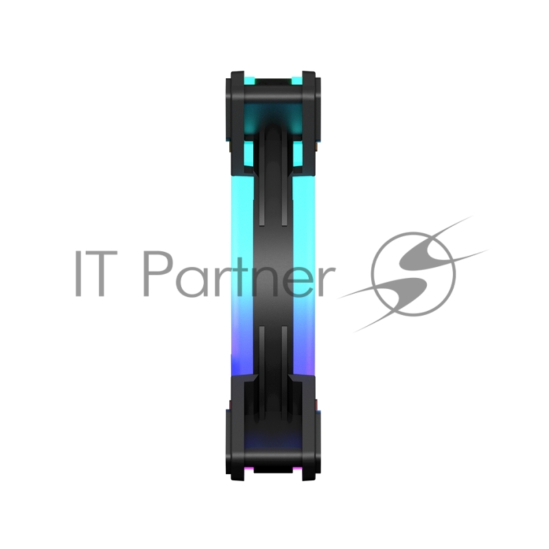 Кулер для корпуса/ PCCooler F3 T120 ARGB BK (120x120x25mm, 4-pin PWM, ARGB, 46CFM, 21.6dBA, 1800RPM, Black)