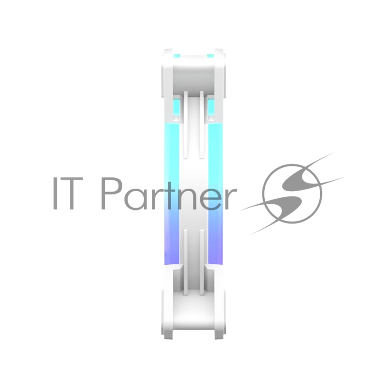 Кулер для корпуса/ PCCooler F3 T120 ARGB WH (120x120x25mm, 4-pin PWM, ARGB, 46CFM, 21.6dBA, 1800RPM, White)