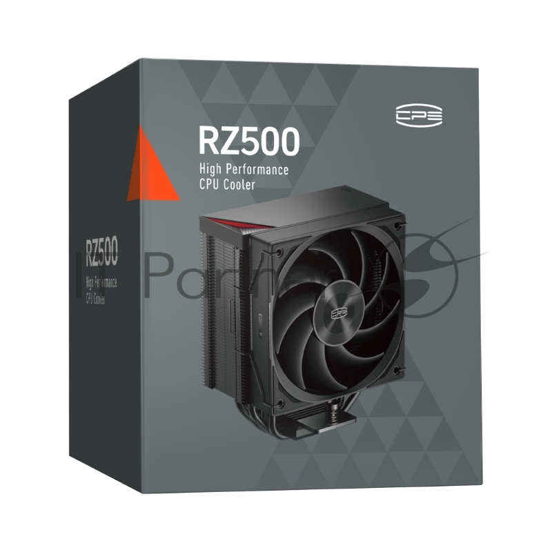 Кулер для процессора/ PCCooler RZ500 BK (250W, 4-pin PWM, 155mm, Al/Cu, 5x6mm, 1x120mm, 86.73CFM, 32dBA, 2200RPM, S: 1851/1700/1200/115X, AM5/AM4, black)