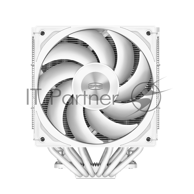 Кулер для процессора/ PCCooler RZ620 WH (260W, 4-pin PWM, 158mm, Al/Cu, 6x6mm, 2x120mm, 86.73CFM, 32dBA, 1800RPM, S: 1851/1700/1200/115X, AM5/AM4, white)