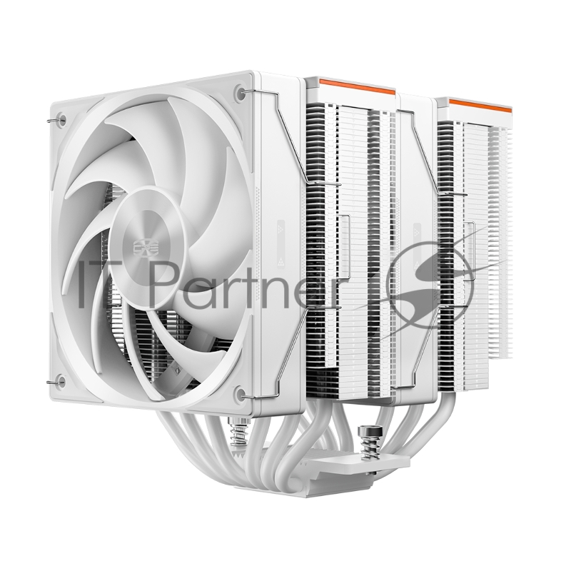Кулер для процессора/ PCCooler RZ620 WH (260W, 4-pin PWM, 158mm, Al/Cu, 6x6mm, 2x120mm, 86.73CFM, 32dBA, 1800RPM, S: 1851/1700/1200/115X, AM5/AM4, white)
