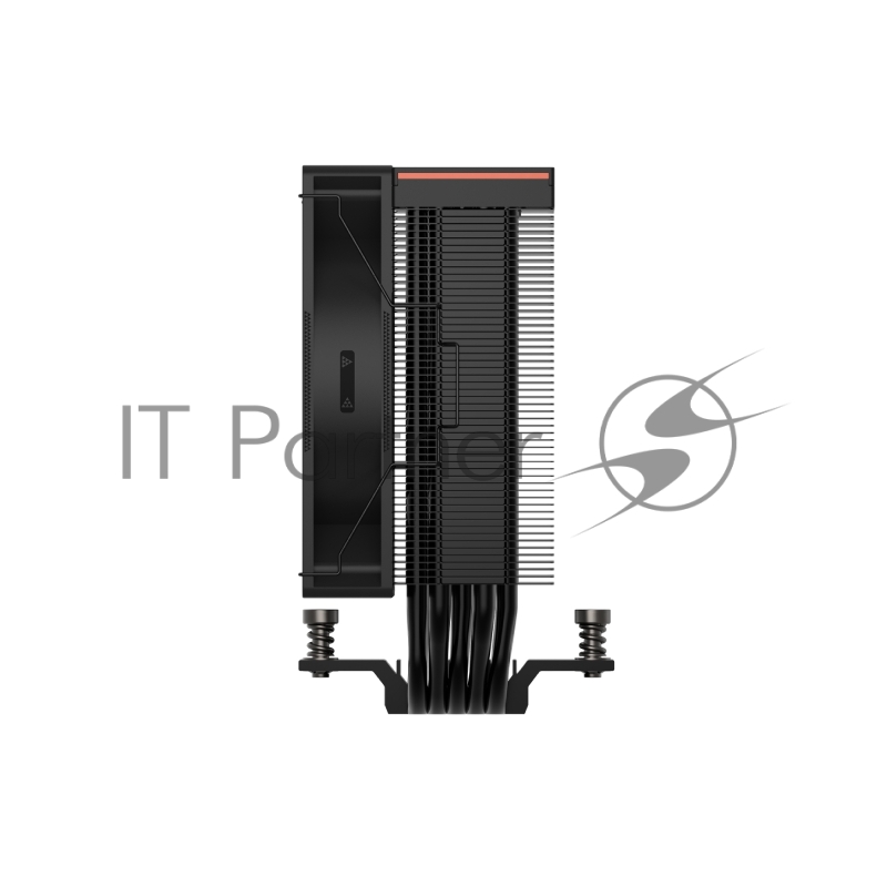 Кулер для процессора/ PCCooler RT500 Digital BK (240W, 4-pin PWM, LED temp., 152mm, Al/Cu, 5x6mm, 1x120mm, 73.32CFM, 34.9dBA, 2200RPM, S: 1851/1700/1200/115X, AM5/AM4, black)