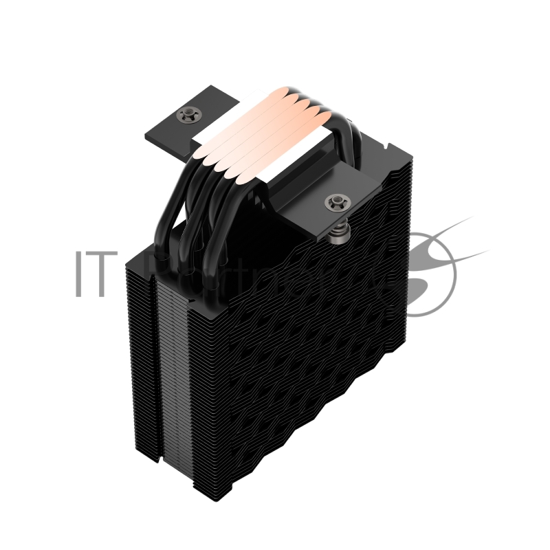 Кулер для процессора/ PCCooler RT500 Digital BK (240W, 4-pin PWM, LED temp., 152mm, Al/Cu, 5x6mm, 1x120mm, 73.32CFM, 34.9dBA, 2200RPM, S: 1851/1700/1200/115X, AM5/AM4, black)