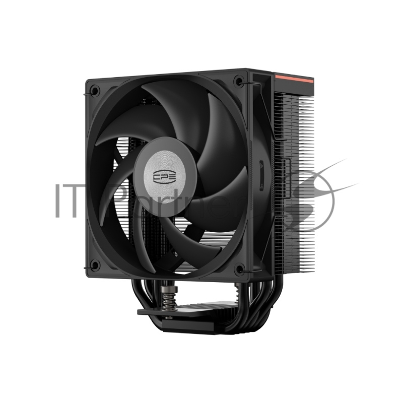 Кулер для процессора/ PCCooler RT500 Digital BK (240W, 4-pin PWM, LED temp., 152mm, Al/Cu, 5x6mm, 1x120mm, 73.32CFM, 34.9dBA, 2200RPM, S: 1851/1700/1200/115X, AM5/AM4, black)