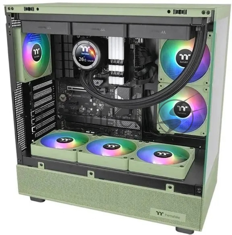 Вентилятор для корпуса Thermaltake CT140 EX Sync Matcha Reverse зеленый (упаковка 3шт) CL-F199-PL14MG-A