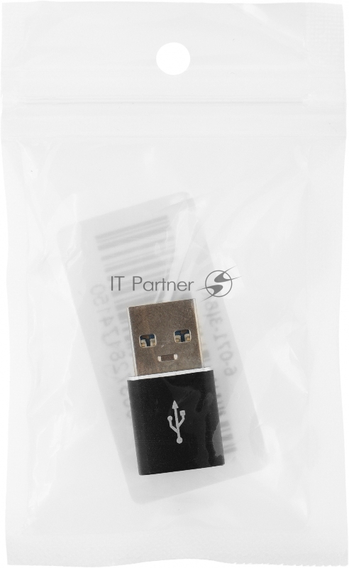 Адаптер Premier 6-071-3 USB 3.0 A(m) USB Type-C (f) черный (пакет)