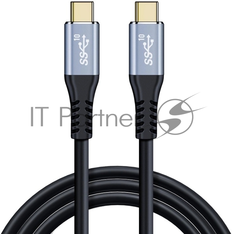 Кабель Premier PD100W/USB 3.1Gen2/4K PCG5916-1.0 USB Type-C (m)-USB Type-C (m) 1м черный