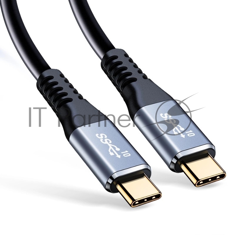 Кабель Premier PD100W/USB 3.1Gen2/4K PCG5916-1.0 USB Type-C (m)-USB Type-C (m) 1м черный