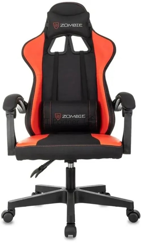 Кресло игровое Zombie Rudger черный/красный